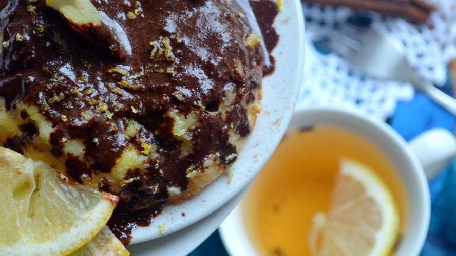 Рецепт творожно-лимонное суфле под растопленным шоколадом