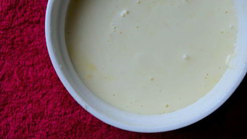 творожно-лимонное суфле под растопленным шоколадом