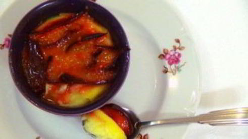 творожное суфле со сливами