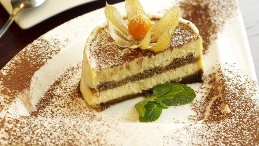 Рецепт десерт тирамису с зеленым чаем и мятой