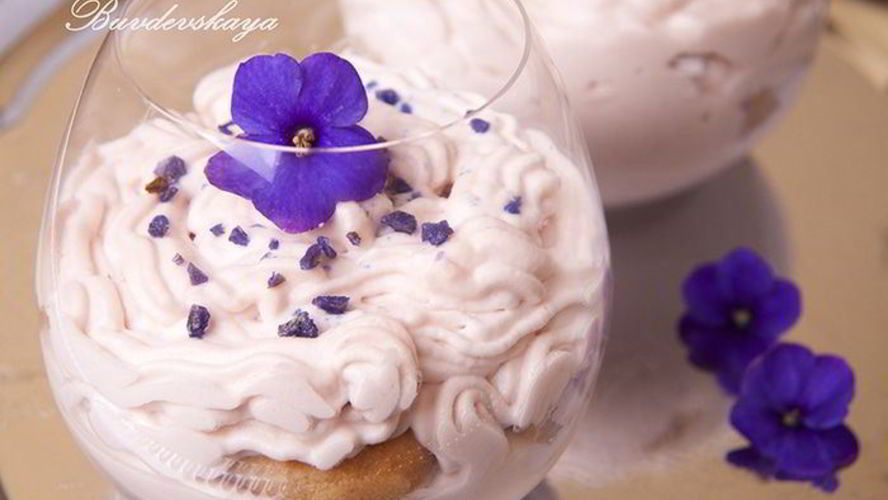 Рецепт фиалковое тирамису без сырых яиц
