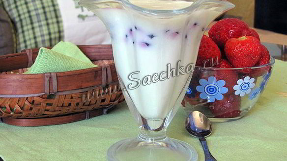 Рецепт Творожный десерт Снежок