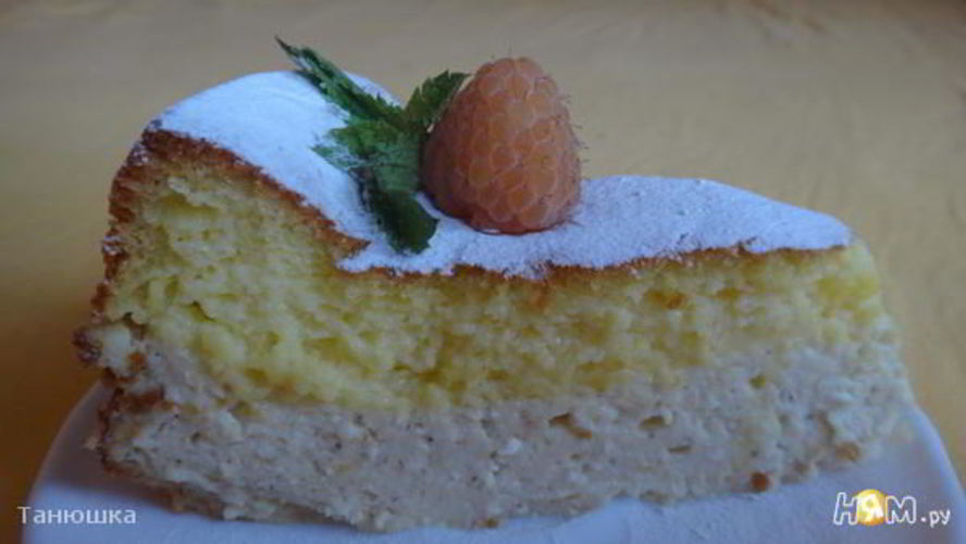 Рецепт ванильно-творожный пудинг