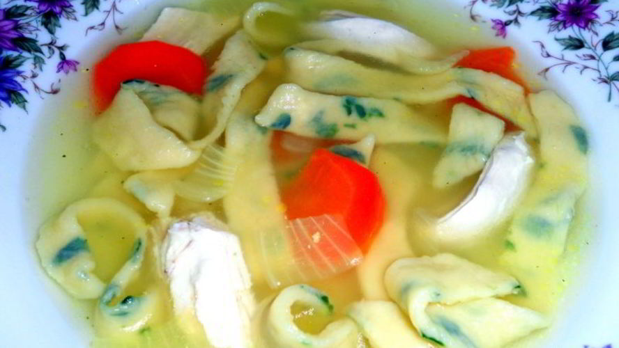 Рецепт домашняя зеленая лапша