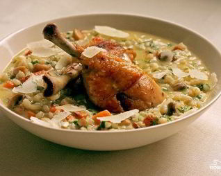 Гарнир из перловки с овощами