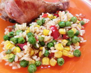 Гарнир из замороженный овощей в мультиварке