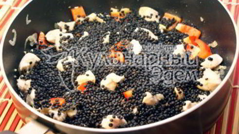 чечевица с курицей