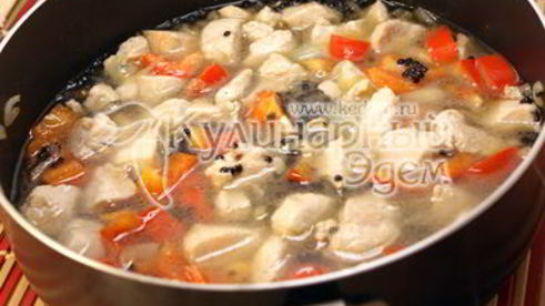 чечевица с курицей