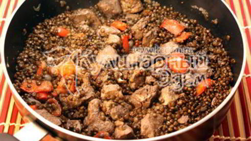 чечевица с курицей