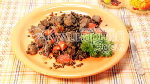 чечевица с курицей