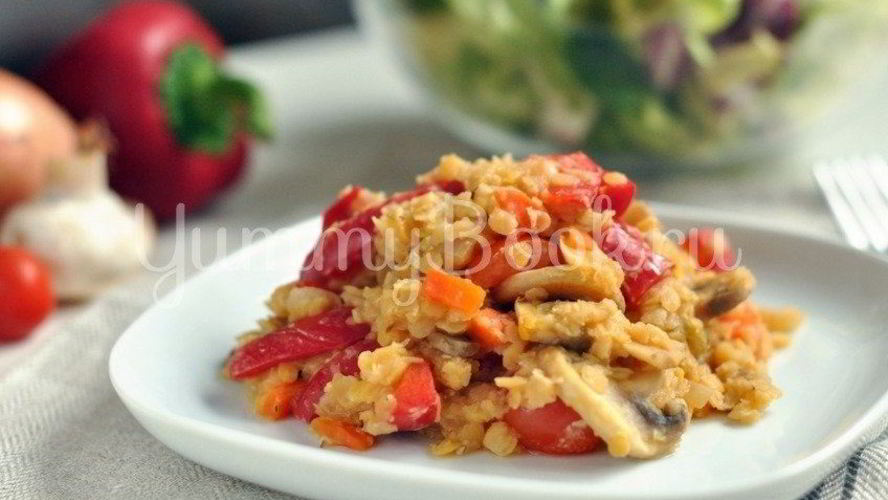 Рецепт чечевица с овощами