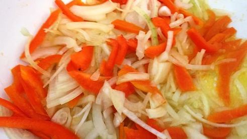 дикий рис с овощами