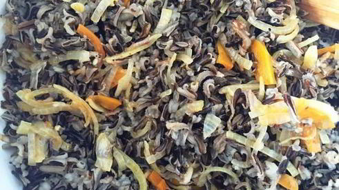 дикий рис с овощами