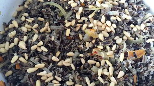 дикий рис с овощами