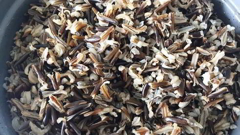 дикий рис с овощами