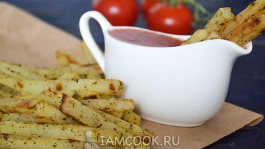 Рецепт картофель фри в духовке без масла