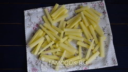 картофель фри в духовке без масла