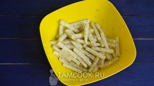 картофель фри в духовке без масла