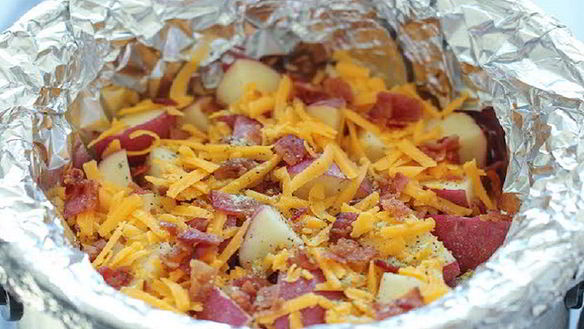 Рецепт Картофель с беконом и сыром