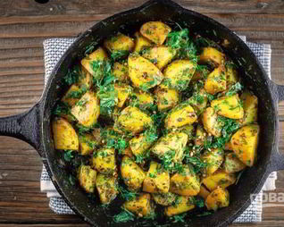 Картофель с чесноком