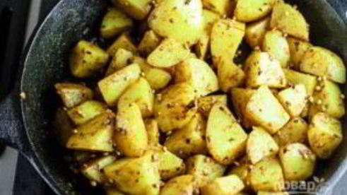 картофель с чесноком