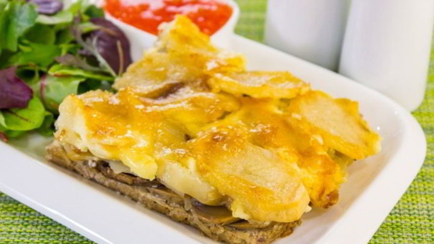 Рецепт картофель с грибами и фаршем