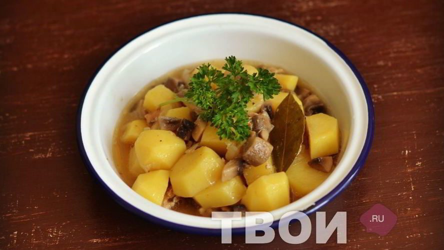 Рецепт картофель с грибами в мультиварке