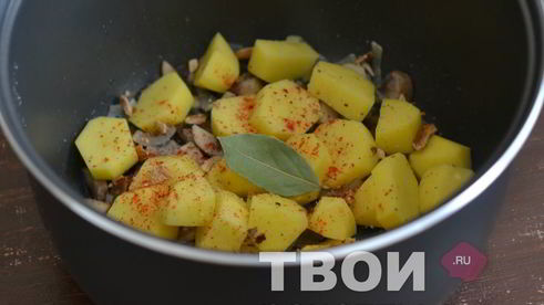 картофель с грибами в мультиварке
