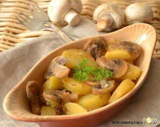 Картофель с грибами в рукаве