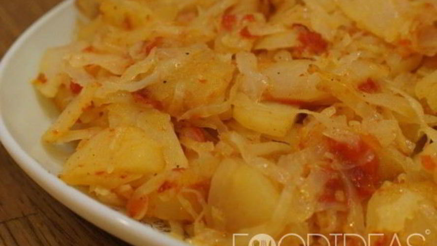 Рецепт картофель с капустой