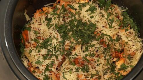 картофель с лисичками