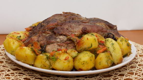 Рецепт Картофель с мясом Праздничный