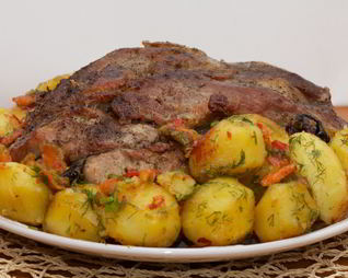 Картофель с мясом Праздничный