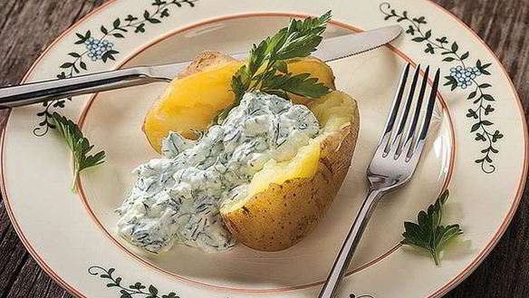 Рецепт Картофель с пряным творогом