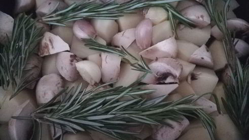 картофель с шампиньонами в духовке