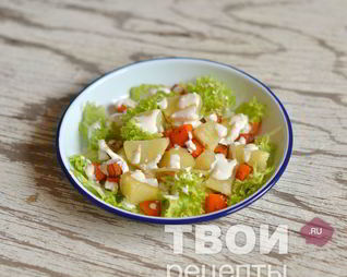 Картофель с тыквой под сырным соусом