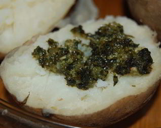 Картофель с весенними мятными нотками