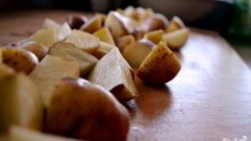 картофель со свининой и сыром в духовке