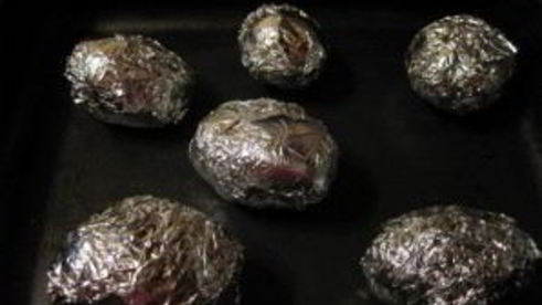 картофель в фольге с сыром