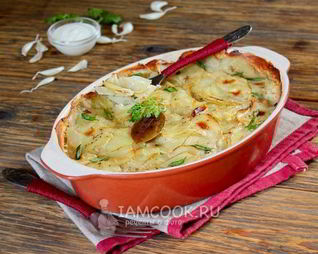 Картошка с майонезом и чесноком в духовке