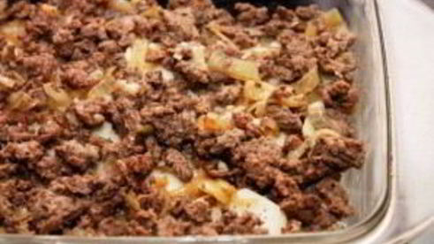 картошка с мясом в духовке