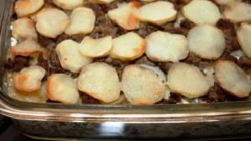 картошка с мясом в духовке