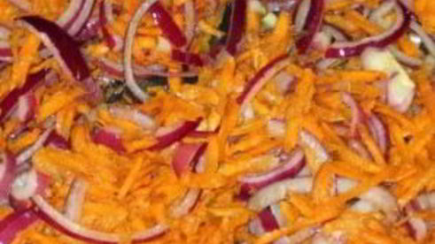 коричневый рис с овощами