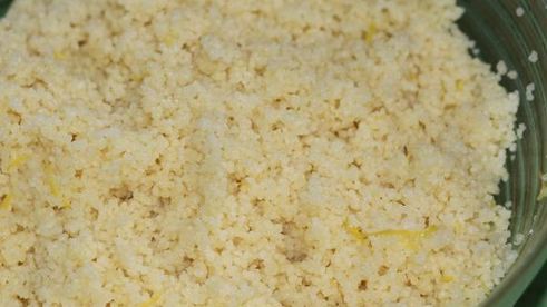 лимонный кускус с запеченными овощами