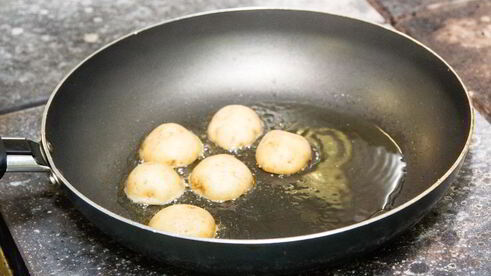 мини-картофель с лисичками