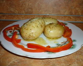 Молодой Картофель с чесночно-укропным маслом