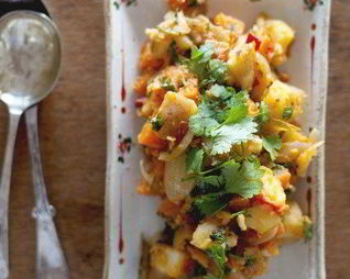 Остро-пряный картофель с морковью