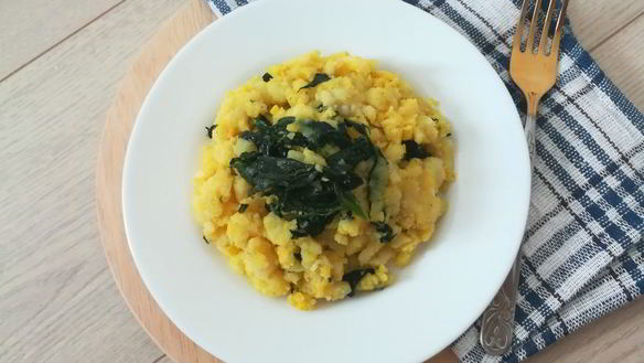 Рецепт Пряный картофель со шпинатом