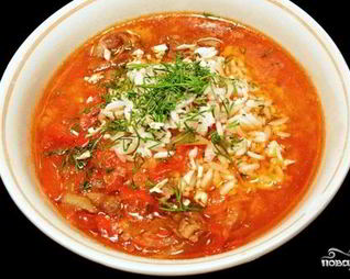 Рассыпчатый рис с подливой