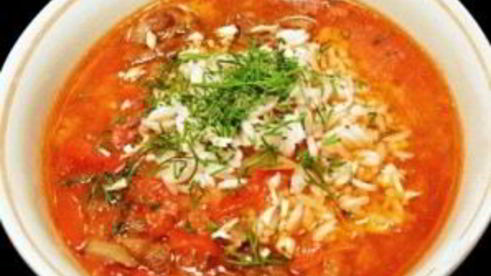 рассыпчатый рис с подливой